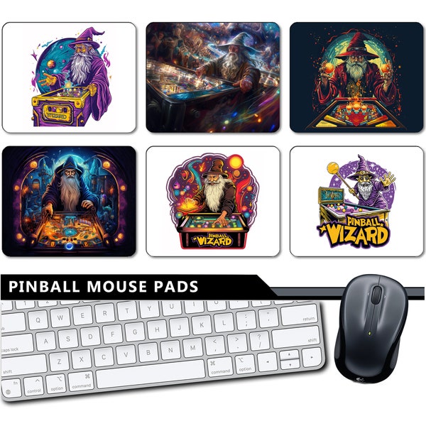 Pinball Player #7 - MOUSE PAD - Pinball Wizard Non Slip Mousepad Office Decor Computer Desk Accessory Pins Retro Arcade Game Gamer Gift