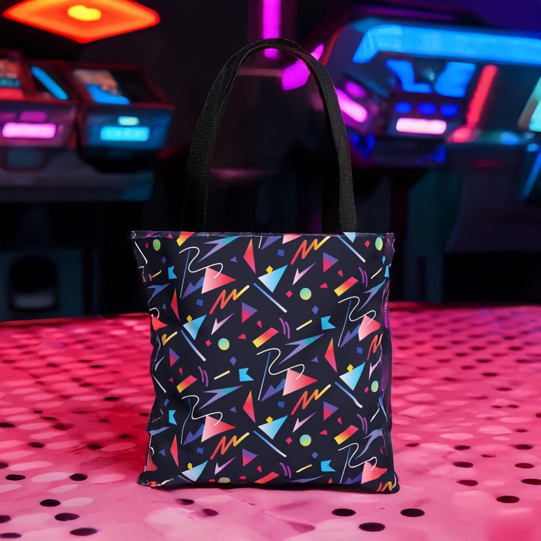 Arcade Carpet Pattern Tote Bag #3 - Retro Video Game Shoulder Bag, Gift ...