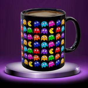 Retro Arcade Ceramic Mug #2 (11 oz or 15 oz) - Arcade Game Coffee Cup, 80s Video Game Mug, Vintage Gamer Gift, Nostalgic Mug, Geek Mug