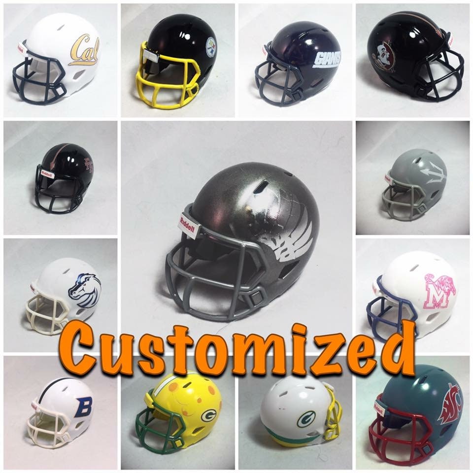 Premium Custom 2-bar Pocket Pro Football Helmet 1 Helmet 