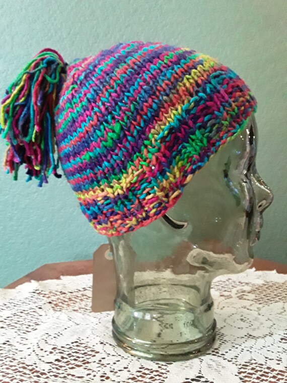 rainbow beanie hat