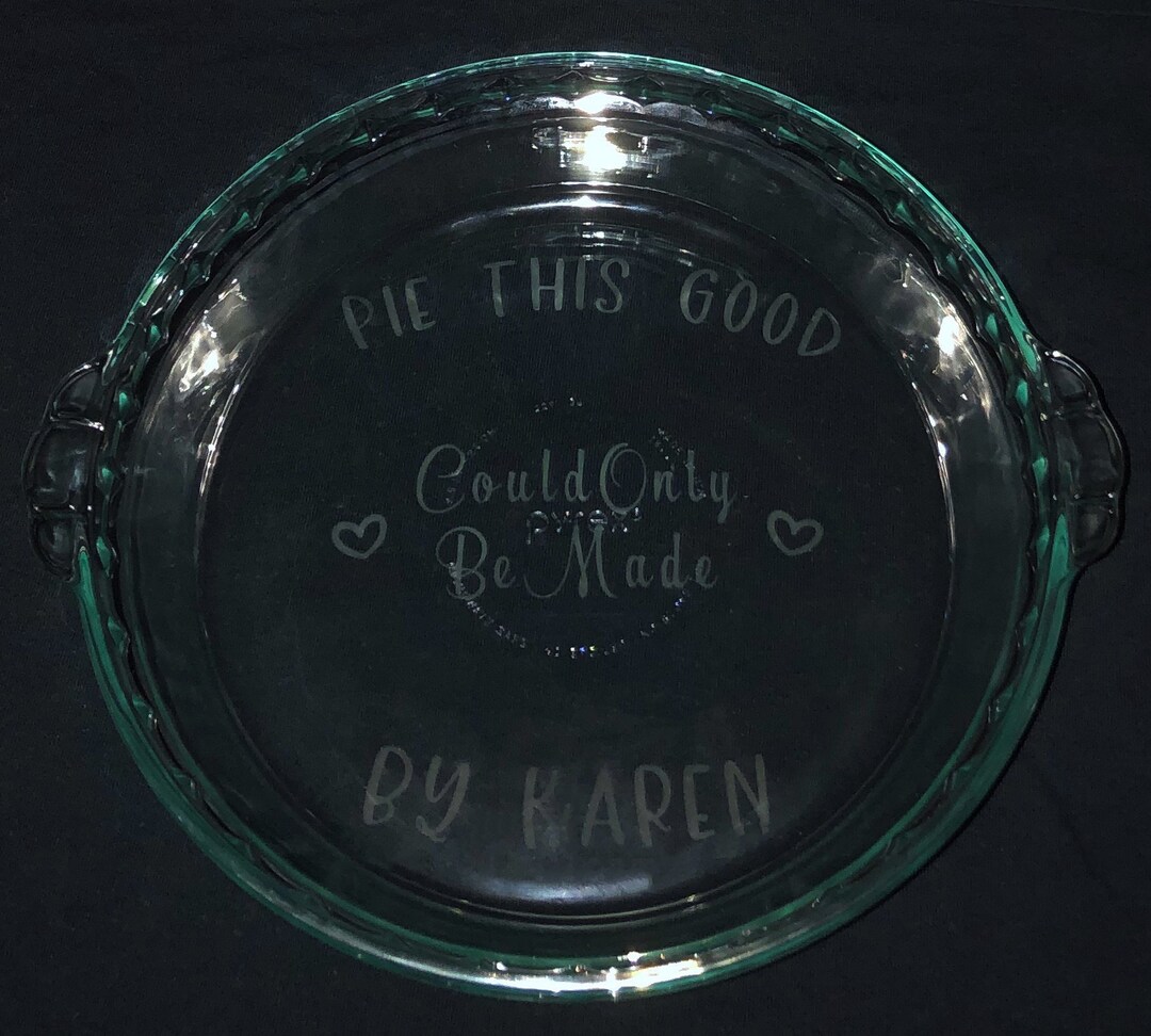 Placa de pastel Pyrex grabada en vidrio personalizada - Etsy España