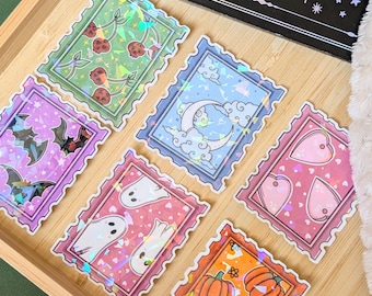 Ghost Office Holographische Sticker Set | Pastell Goth Halloween
