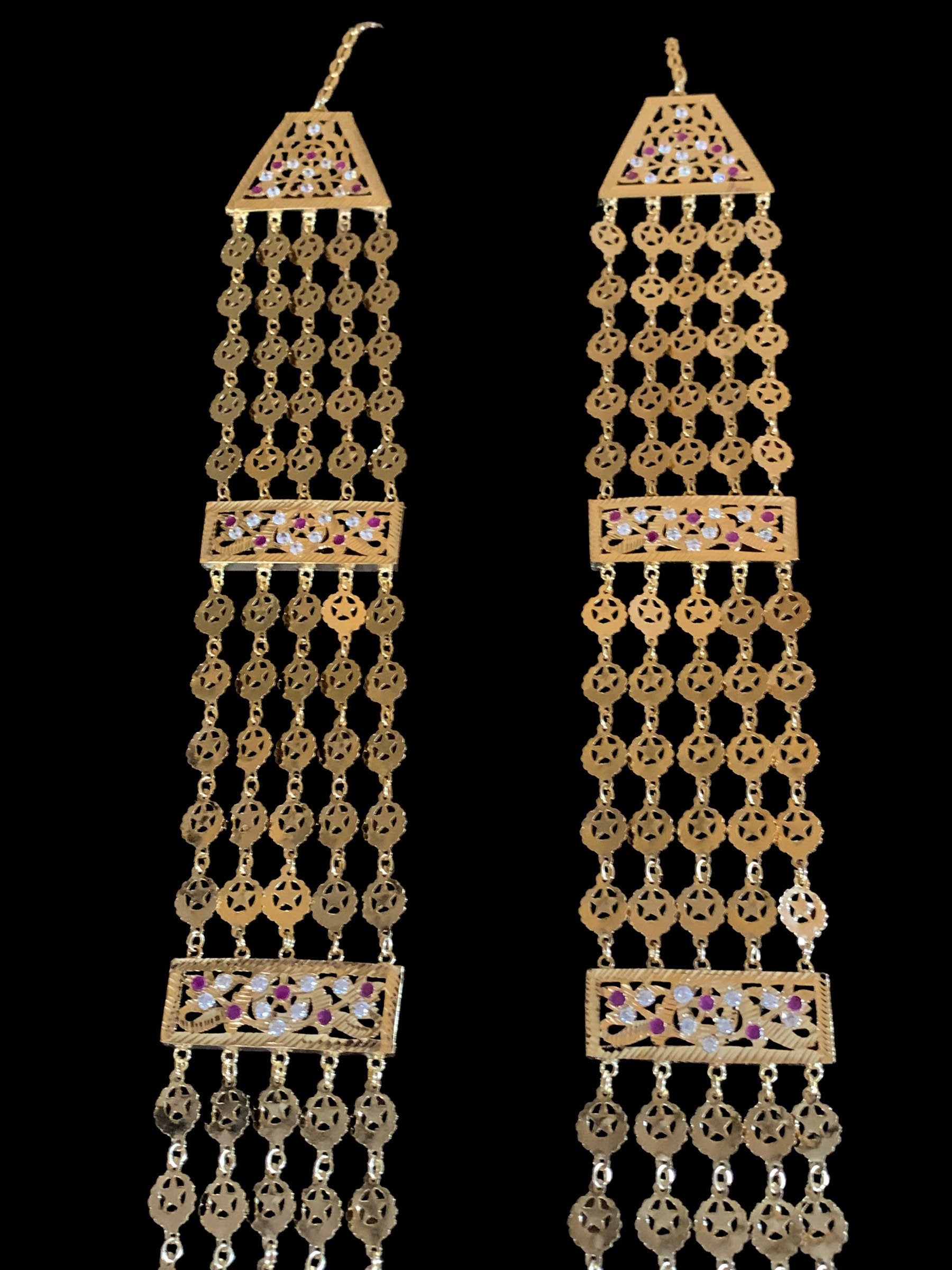 LN96 Nigar Hyderabadi Jadau Rani Haar Chandan Haar Indian