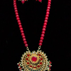 PS451 Nayana high quality kundan pendant set with earrings , Indian jewellery