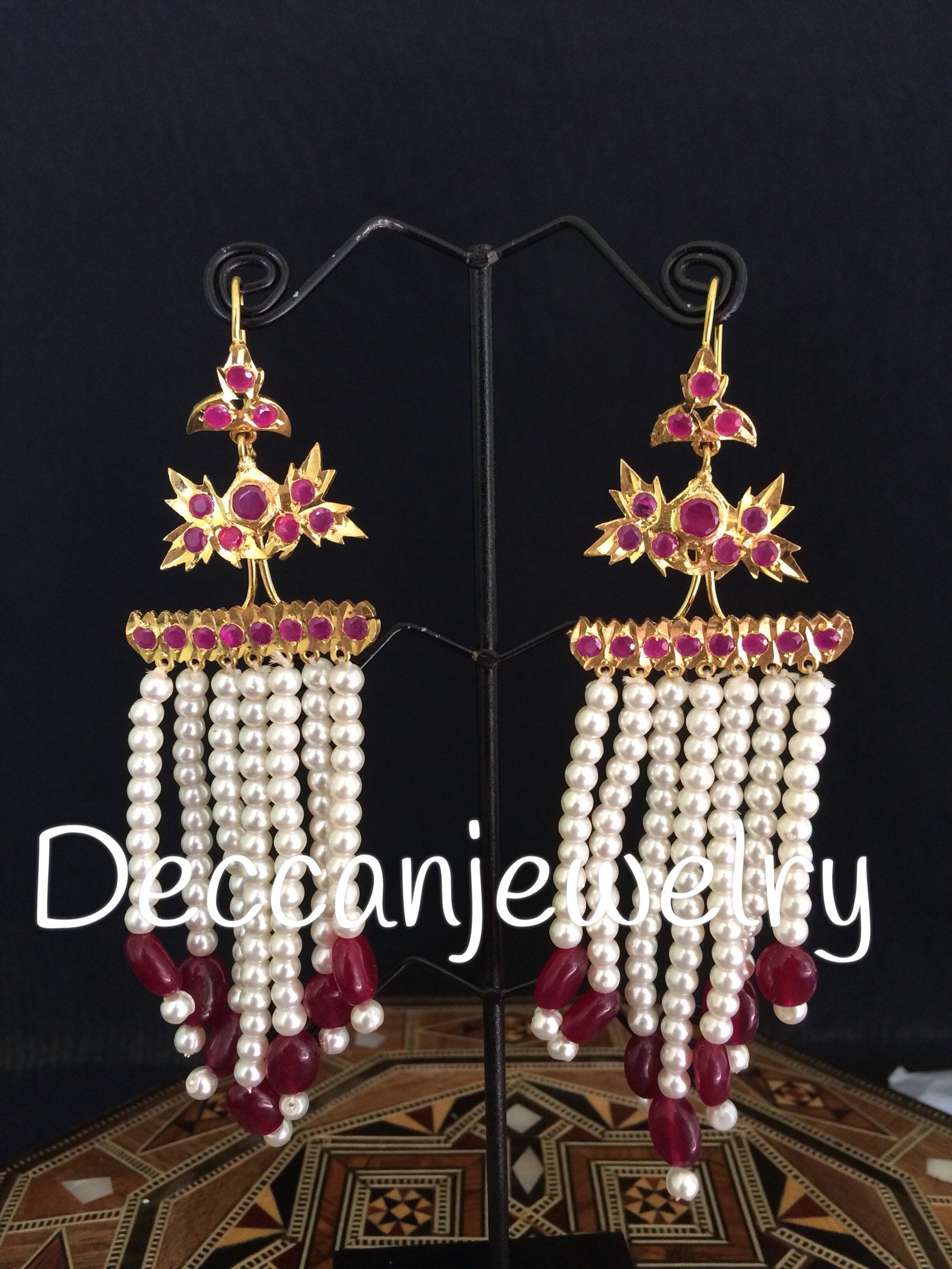 Hyderabadi pearl earrings Clearance