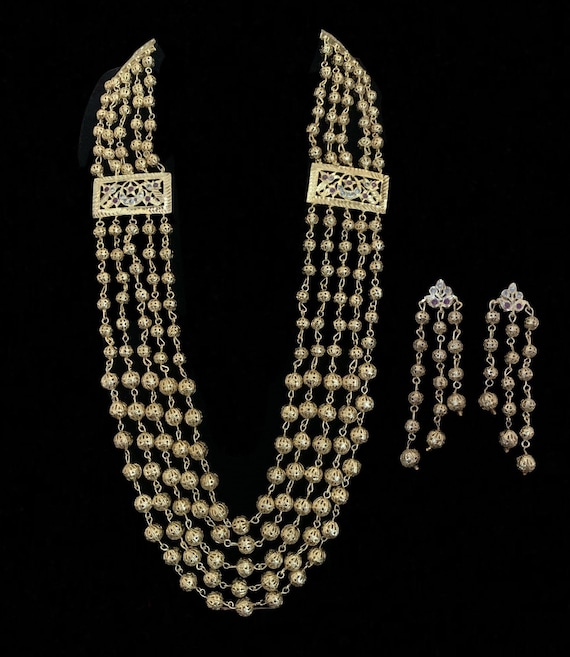 LN28 Hyderabadi Jadau Chandan Haar in Gold Plating Indian - Etsy