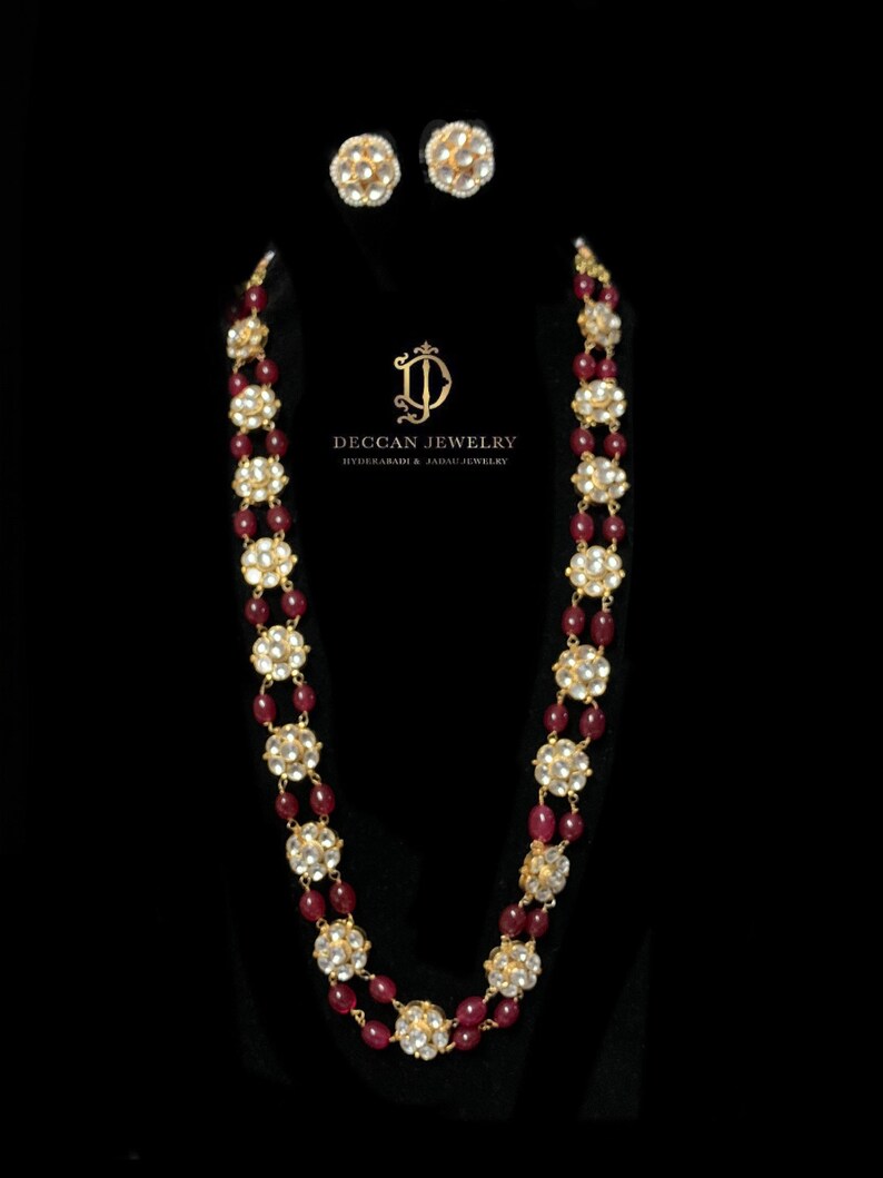 Sumaina high quality jadau pachi kundan necklace with earrings Indian jewellery