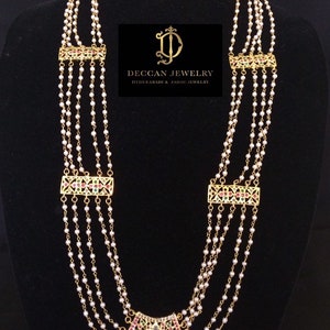 Aabha Ruby Emerald Chandan Haar 
