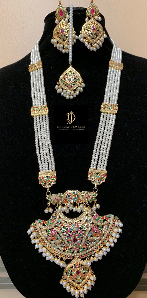 Yashvi Punjabi Jadau Rani Haar With 