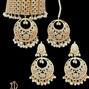 C244 Deccan jewelry Indian pearl  Choker/ Indian Jewelry/ Indian Necklace/ Indian Choker/ Indian Wedding Necklace Set/ jadau  Choker
