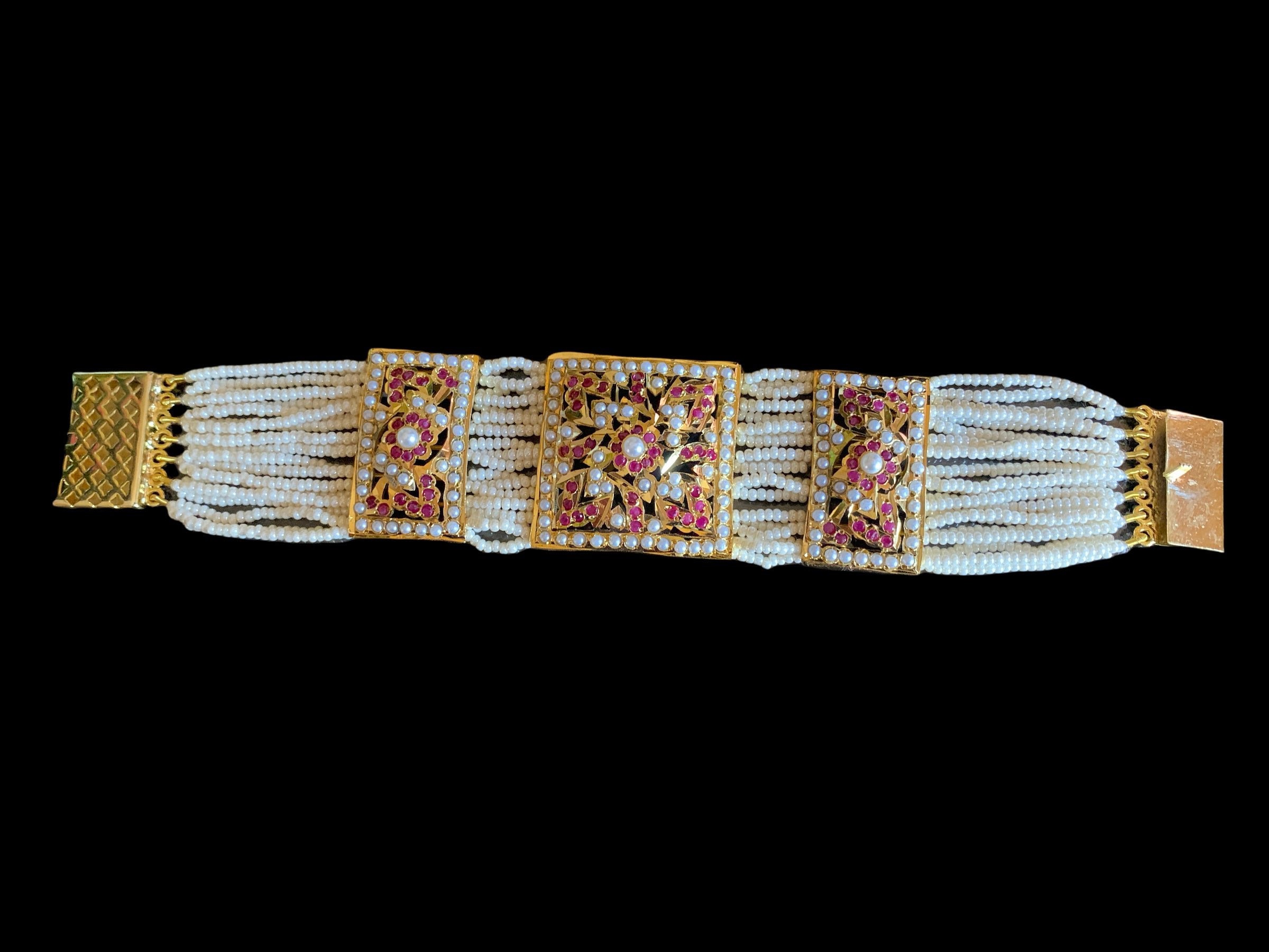 Rajasthani jadau cuff // bracelet // punachi designs ||#2019# rajasthani  jewellery || - YouTube