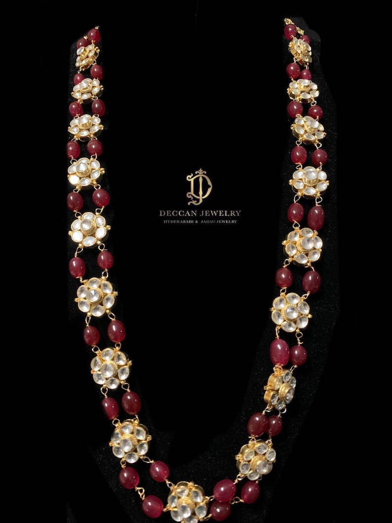 Sumaina high quality jadau pachi kundan necklace with earrings Indian jewellery