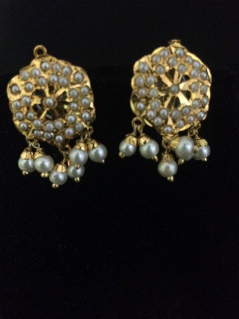 Naima punjabi jadau pendant in pearls indian jewellery