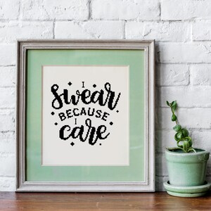 Modern cross stitch pattern, Swearword Sassy cross stitch, Simple pdf pattern Rude adult dirty cross stitch Typography Swear text embroidery