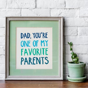 Funny, Joke Cross stitch pattern, Dad cross stitch, Happy father&#39;s day cross best father sign embroidery design Father gift Cross stitch