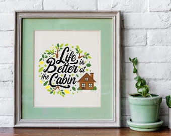 Modern cross stitch pattern, Positive Quote life embroidery, cross stitch motivation funny needlepoint, inspiration home decor