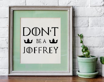 Funny, Joke cross stitch pattern for beginner, Simple one color cross stitch, Elementary cross stitch PDF, Straightforward cross stitch