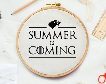 Modern cross stitch pattern, Summer is coming cross stitch, Winter is coming cross stitch, Mother of dragons, GOT cross stich pattern