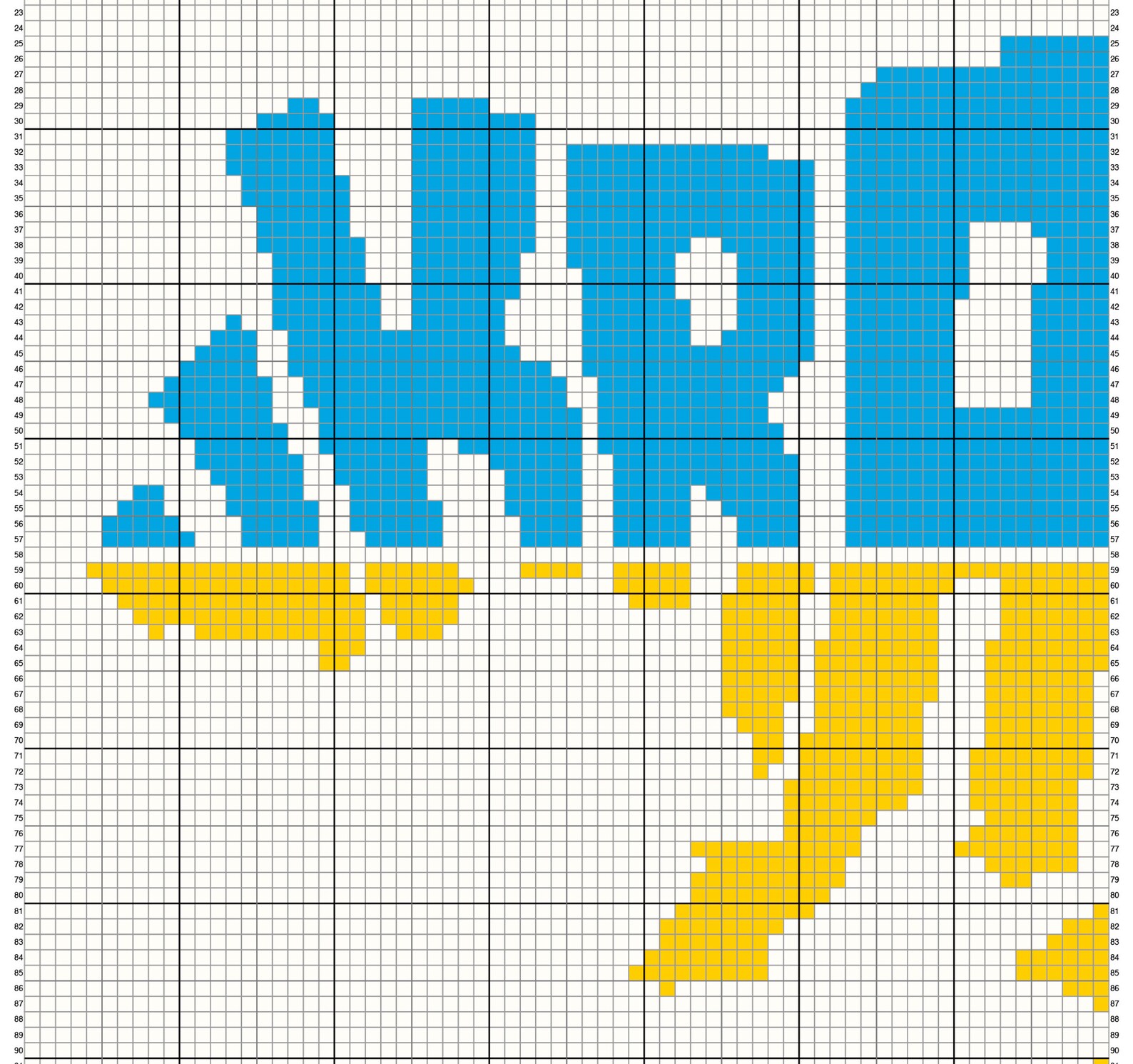 Ukraine Flag Cross Stitch Pattern No War Embroidery Chart Etsy Canada