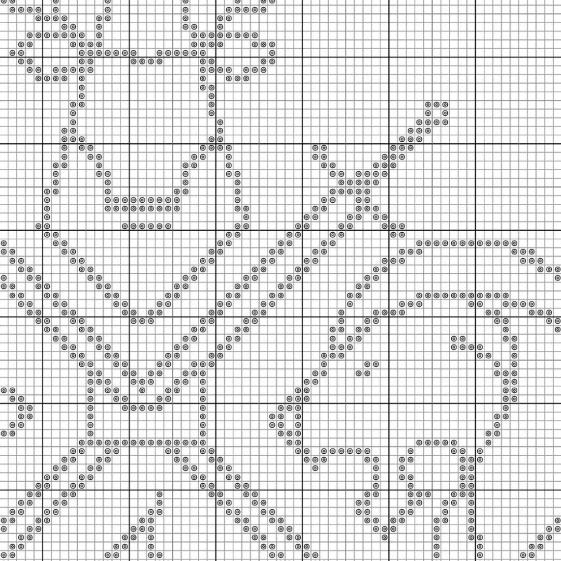 Cross Stitch Pattern for Beginner Simple One Color Cross Etsy
