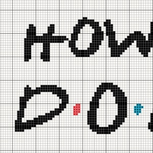 How you doing cross stitch, Quote cross stitch, funny cross stitch, joke quote cross stitch, Friends cross stitch pattern, home decor cross image 3