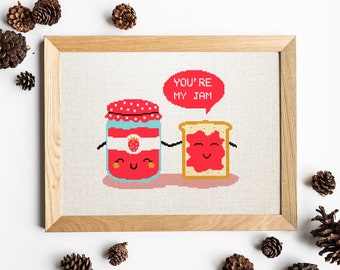 Love Funny and Joke cross stitch pattern Embroidery, Simple and easy xstitch embroidery for beginner, food cross stitch,  Joke Embroidery