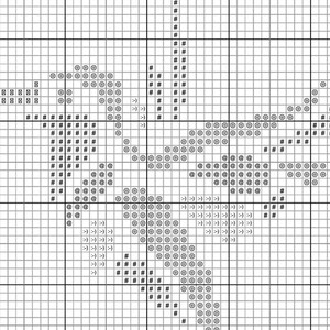 May include: A black and white pixel art design featuring various symbols and patterns. The design includes circles, hashtags, and the "@" symbol, arranged in a grid-like structure. The image also contains a few smiley faces.