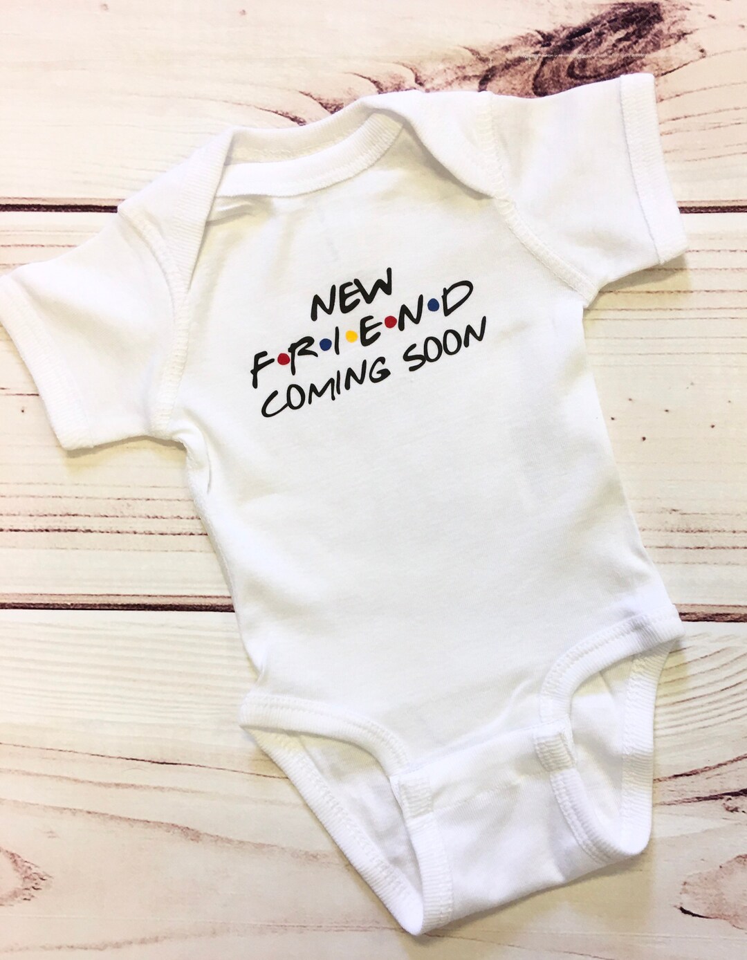 Friends Baby Onesie // Friends Baby Announcement // New Friend Coming Soon // Pregnancy Adoption ...