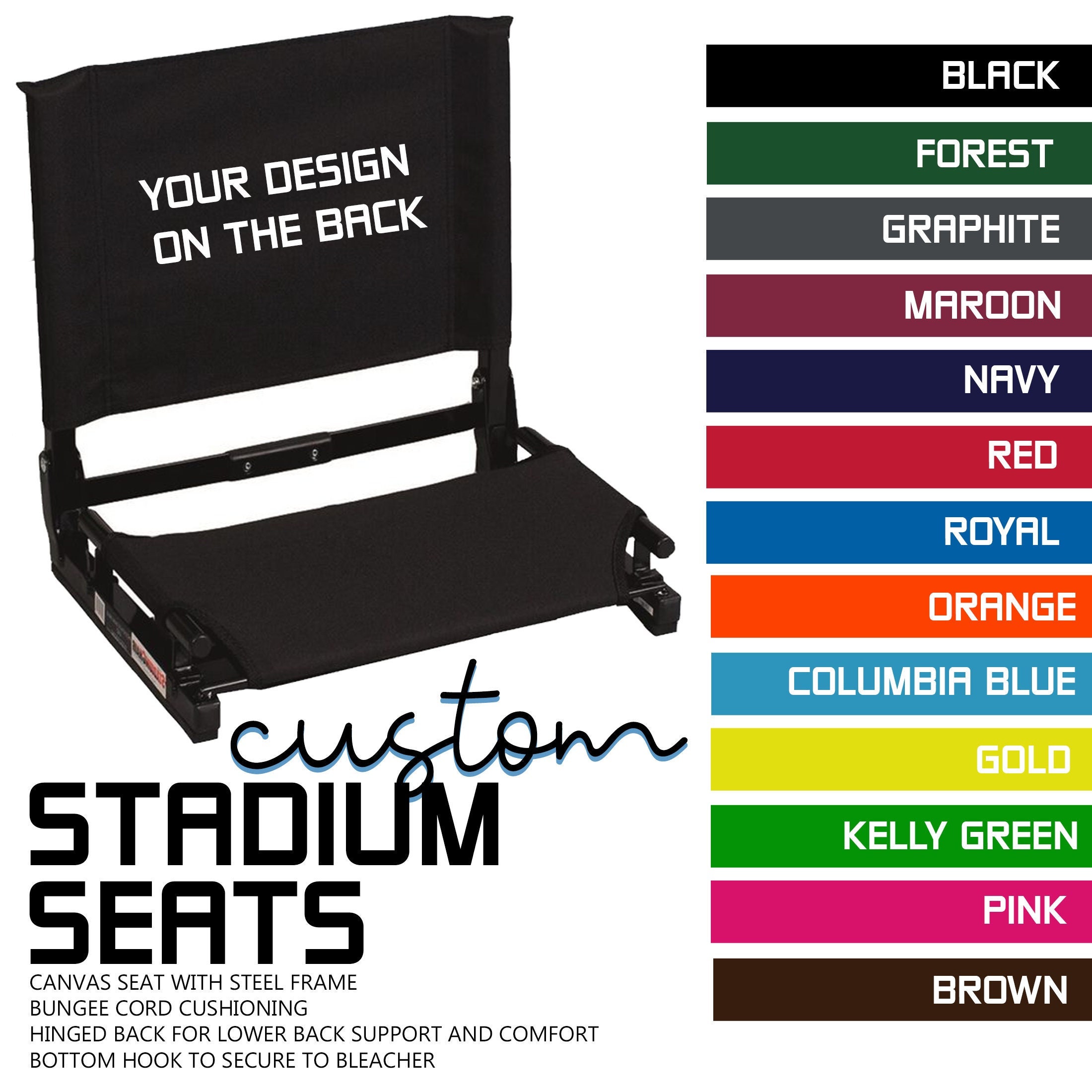 Best Stadium Seat Cushions, Bleacher Chairs -NiceC