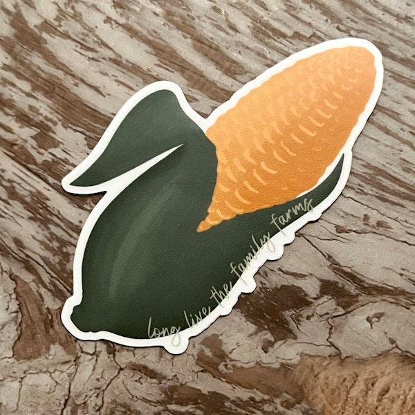 Long Live the Family Farms Corn Sticker