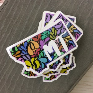 Adesivo in vinile colorato MT Fustellato luminoso e colorato // Multicolore Hand Drawn Doodle Filigree Design