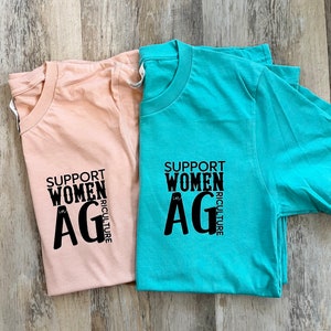 Support Women in Ag Pocket Design T Shirt // Women in Agriculture Tee // Agvocate // Vo Ag Teacher // Farm and Ranch