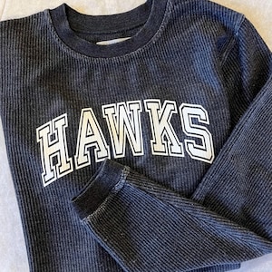 Collegiate Corduroy Knit Pullover- Hawks