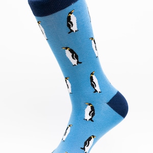 Chaussettes ras du cou Pingouin | Chaussettes amusantes | Chaussettes cool | Superbes chaussettes | Chaussettes folles | Chaussettes pour marié | Chaussettes originales | Chaussettes pour hommes | Chaussettes pour animaux