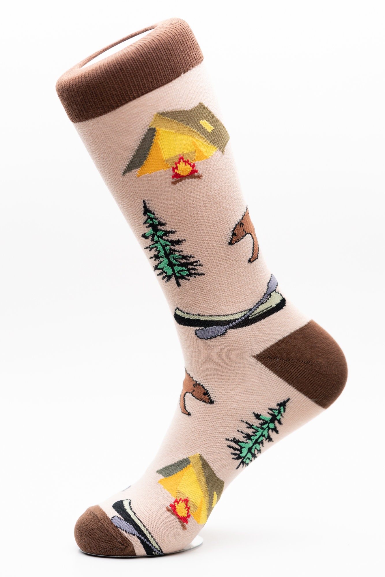 Camping Socks Fun Socks Cool Socks Awesome Socks Crazy Etsy