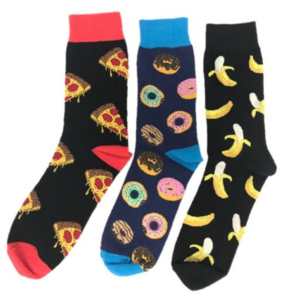 Mens Socks Bundle | Food Socks | Food Lover Gift | Foodie | Junk Food | Fun Socks | Groom Socks | Funky Socks