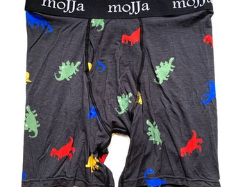 Men's Dinosaur Boxer Briefs | Modal Underwear | Fun Gitch | Groom Gifts | Sweat Proof | Comfortable Undies | Funky Gifts for Men Him