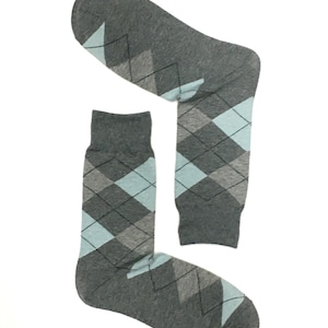 Argyle Baby Blue Socks | Fun Socks | Cool Socks | Awesome Socks | Crazy Socks | Socks Gifts | Funky Socks