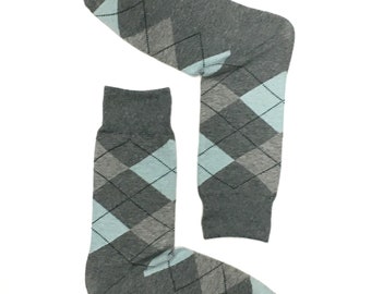 Argyle Baby Blue Socks | Fun Socks | Cool Socks | Awesome Socks | Crazy Socks | Socks Gifts | Funky Socks