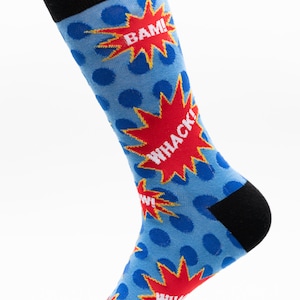 Comic Book Socks | Fun Socks | Cool Socks | Awesome Socks | Crazy Socks | Socks Gift | Funky Socks