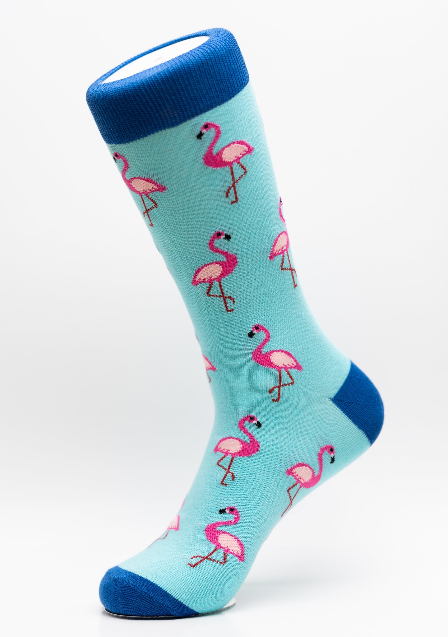 Flamingo Crew Socks | Fun Socks | Cool Socks | Awesome Socks | Crazy Socks | Groom Socks | Funky Socks | Pink | Men's Socks | Women's Socks
