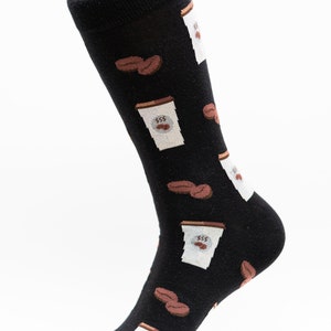 Coffee Crew Socks | Fun Socks | Cool Socks | Awesome Socks | Crazy Socks | Groom Socks | Funky Socks | Men&#39;s Socks | Java | Double Double