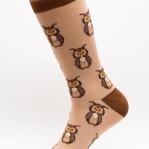 Owl Crew Socks | Fun Socks | Cool Socks | Awesome Socks | Crazy Socks | Groom Socks | Funky Socks | Men&#39;s Socks | Bird Socks | Animal