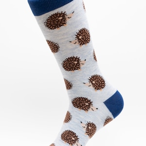 Hedgehogs Crew Socks | Fun Socks | Cool Socks | Awesome Socks | Crazy Socks | Groom Socks | Funky Socks | Men's Socks | Animal Socks