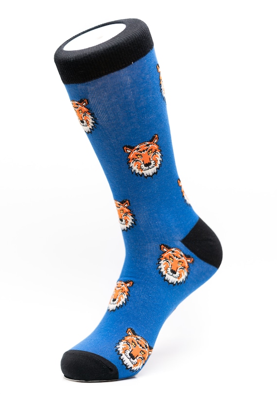 Tiger Crew Socks Fun Socks Cool Socks Awesome Socks Crazy Socks Groom Socks Funky Socks Men s Socks Animal Asian Tiger