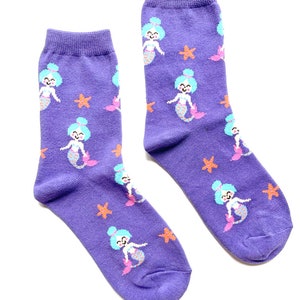 Kindersocken | Mermaid Crew Socken | Kinder Geschenke | Lustige Socken | Coole Socken | Kultige Socken | Verrückte Socken | Funky Socken