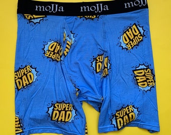 Men's Super Dad Boxer Briefs | Modal Underwear | Fun Gitch | Groom Gifts | Sweat Proof | Comfortable Undies | Funky Gifts for Men Him