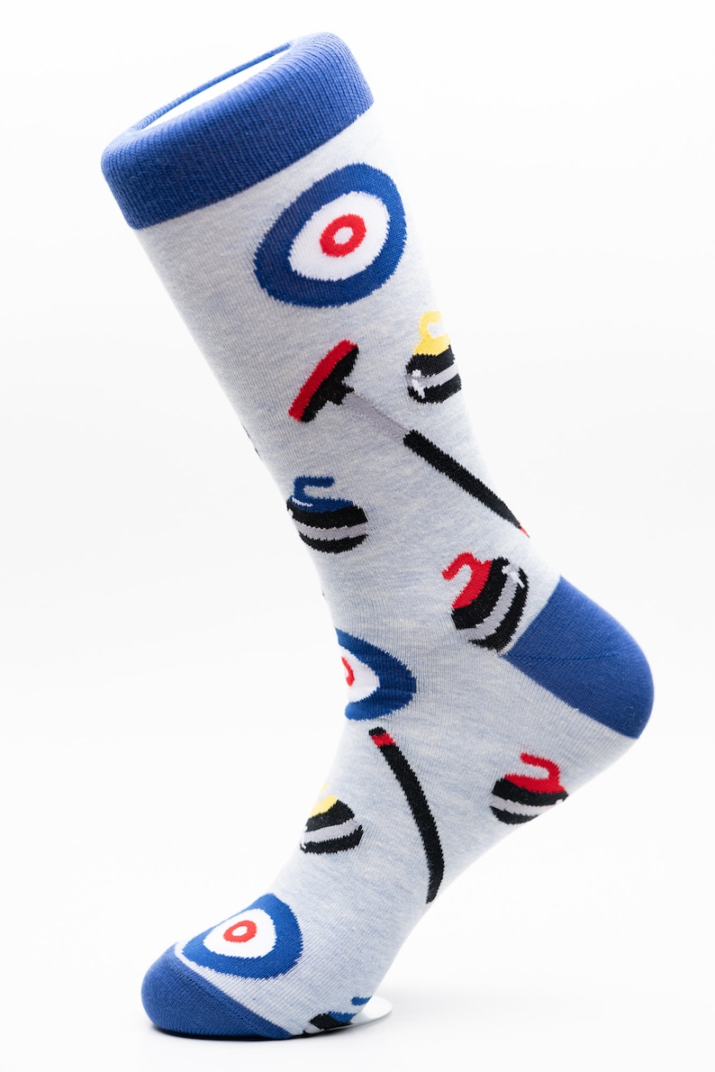 Curling Socks Fun Socks Cool Gifts Awesome Socks Crazy Socks Groom Socks Funky Socks image 1