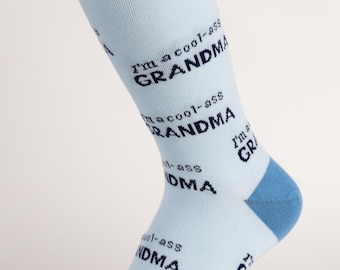 Cool Ass Grandma Women's Socks | Women's Novelty Socks | Awesome Socks | Crazy Socks | Bride Socks | Funky Socks | Grandmother